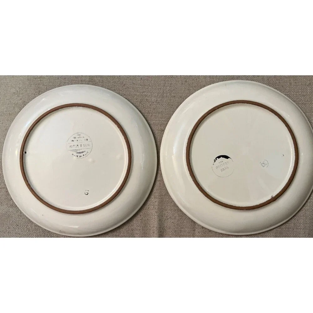 Pottery Barn Grape Vine Salad Plates Set Of 2 Made In Italy 8